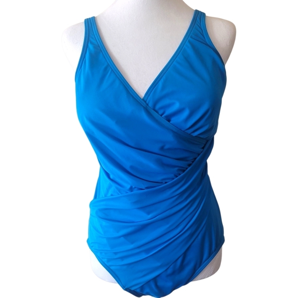 Miraclesuit Oceanus Onepiece Swimsuit, 18, Copen Blue, Summer, Beach - Picture 2 of 9